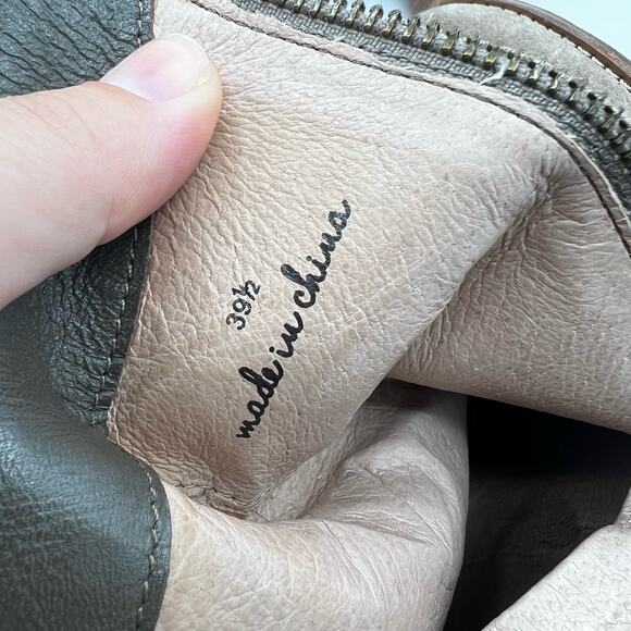 Joie Tan Suede Stacked Heel Ankle Boots Size 9.5 - Picture 8 of 9